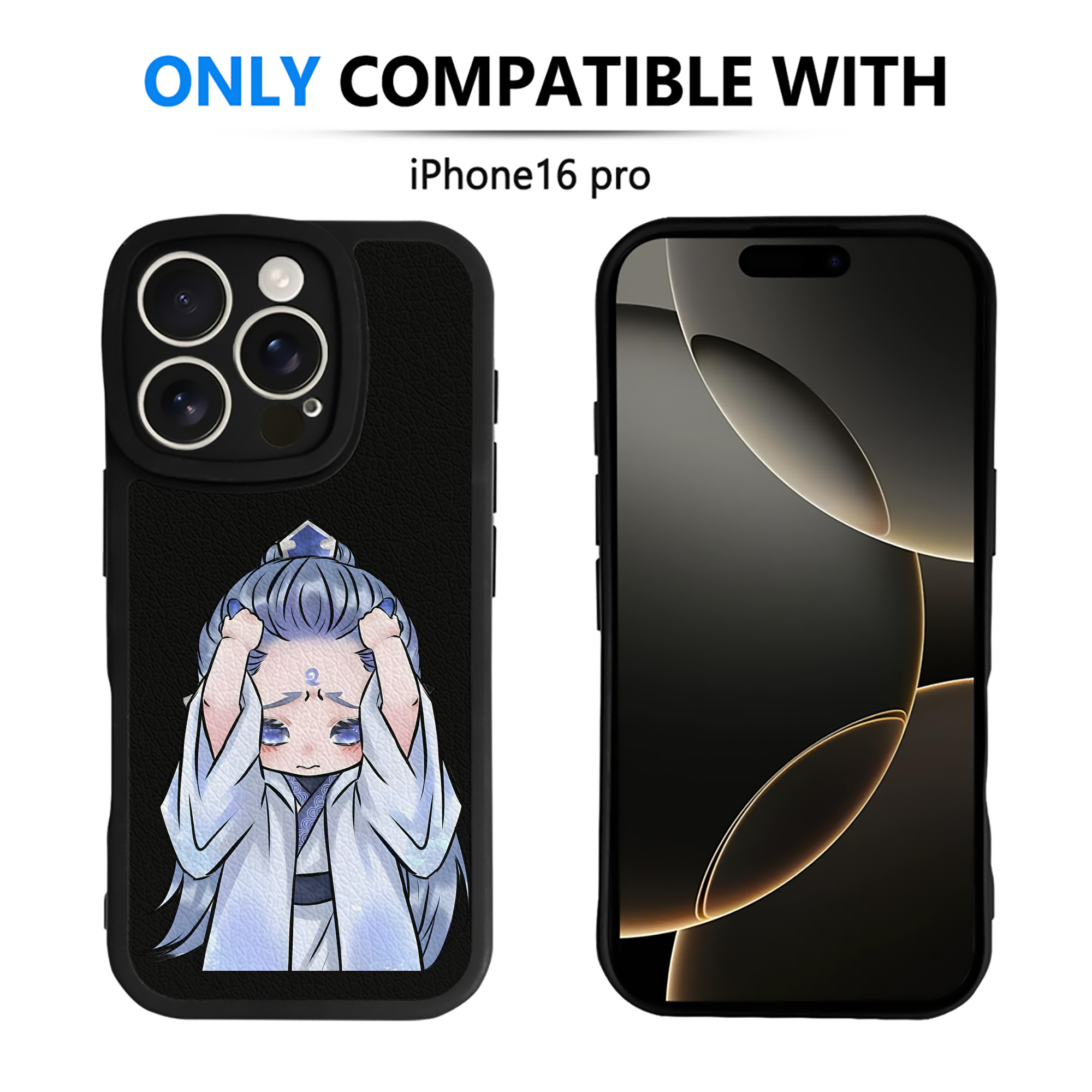 （画像用） Ne Zha 2 ナタ 魔童の大暴れ 【iPhone 16シリーズ対応】シリコンスマホケース（レザー調） 材質：シリコン